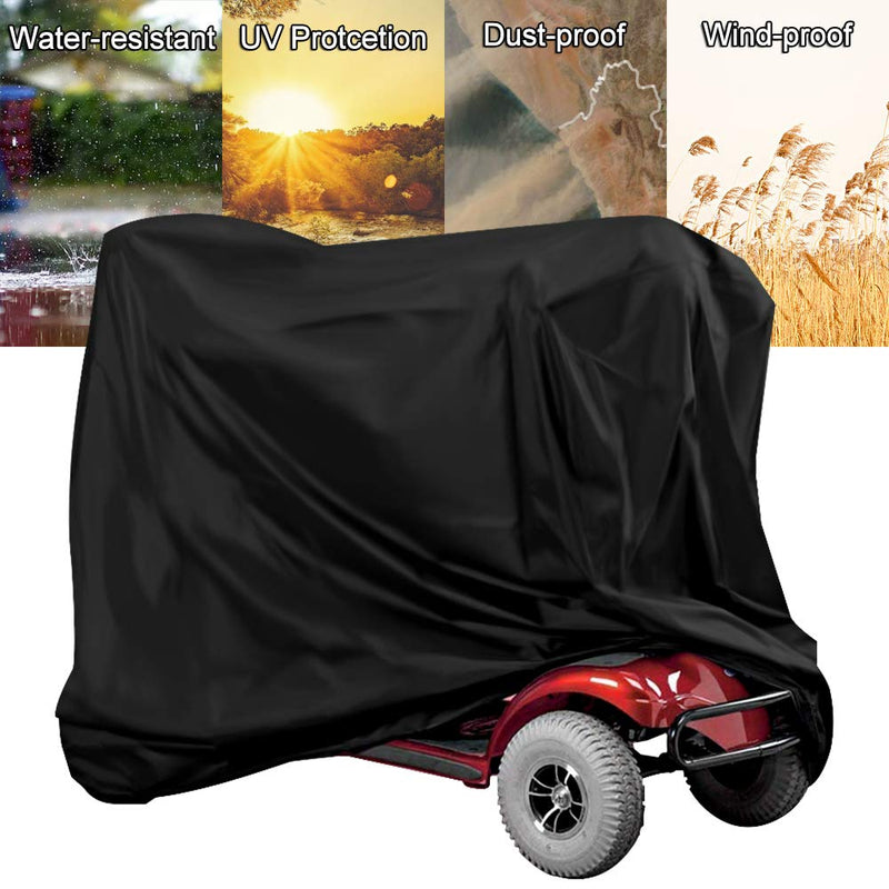 Mobility Scooter Cover, 190D Oxford Heavy Duty Waterproof Wheelchair Storage Cover with Storage Bag All-Weather Outdoor Protection Cover for Most Mobility Scooter (170x61x117cm) 170x61x117cm - NewNest Australia