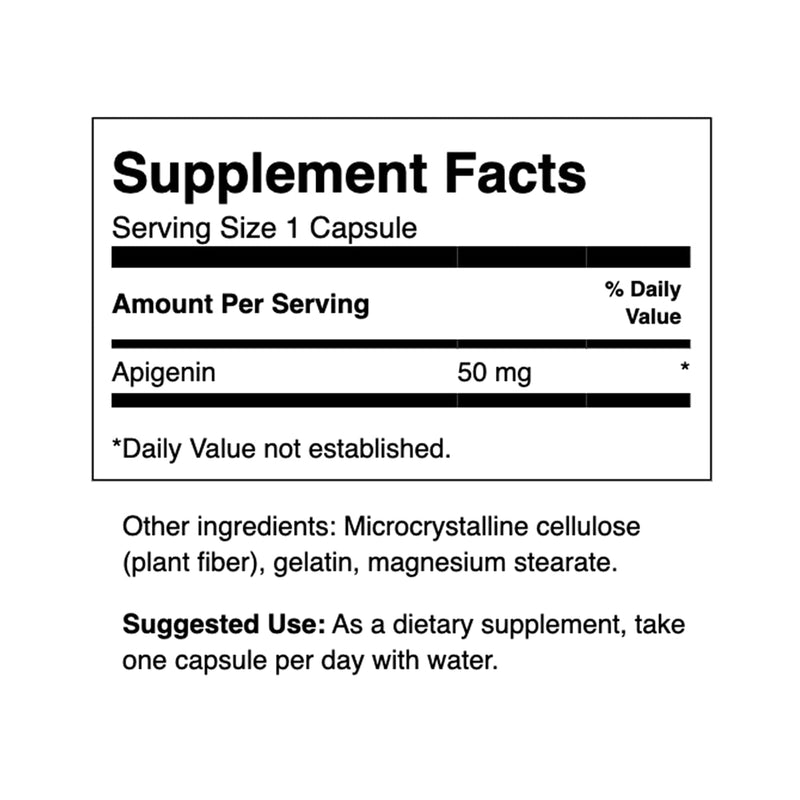 Swanson Apigenin Prostate Health Supplements Nerve Health Glucose Metabolism 50 mg 90 Capsules 1 - NewNest Australia