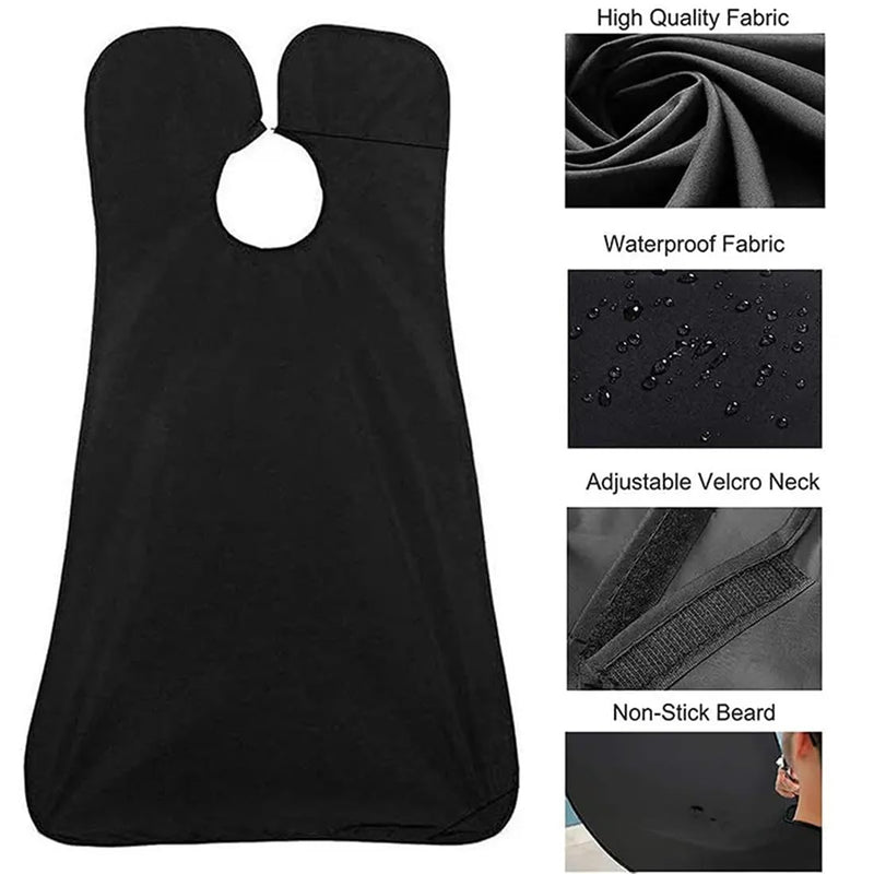 XOUDKE Beard Apron, Beard Bib for Shaving Haircut, Non-Stick Hair Catcher Grooming Cloth with 2 Suction Cups, Gifts for Men - NewNest Australia