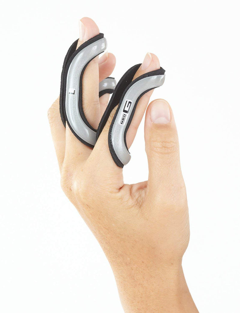 Neo G Finger Splint, Easy-Fit - Support For Trigger Finger, Mallet Finger, Baseball Finger, Strain, Sprains, Broken Fingers, Basketball - Patented Design - Class 1 Medical Device - Small - Grey Small: 5 CM // 2 IN - NewNest Australia
