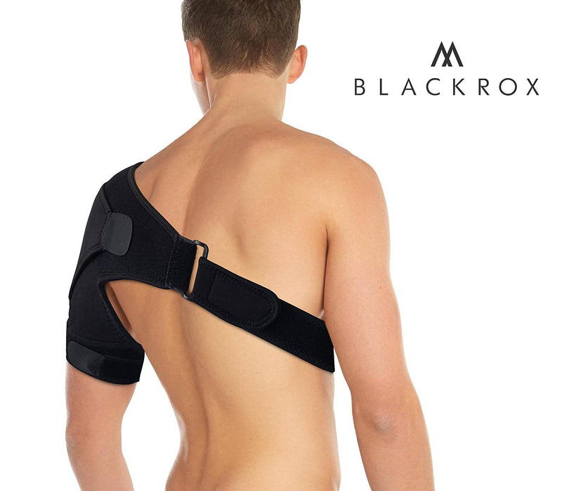 Blackrox Omonrox Sport Shoulder Brace For Men And Women On Both Sides Arm Compression Left / Right Support Arm Sling Bandage Shoulder Support Shoulder Strap (One Size, Black) - NewNest Australia