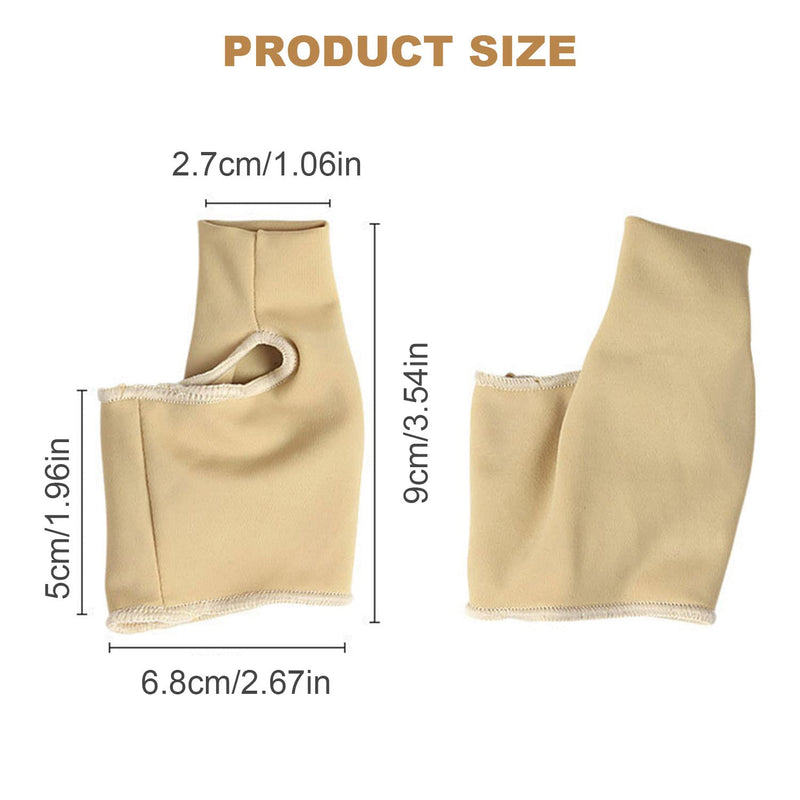 TSHAOUN 4PCS Hallux Valgus Toe Separator, Toe Separator Socks, Hallux Valgus Correction, Hallux Valgus Bandage, Metatarsal Toe Pad Forefoot Cushion Socks, Foot Pain Relief 2 Apricot - NewNest Australia