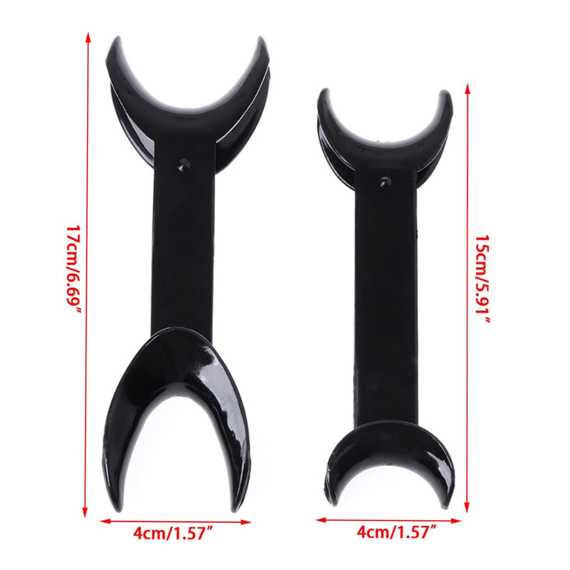 6 Pcs Dental Retractor, T-Shape Dental Cheek Retractor 3 Large Size+3 Small Size Double Head Mouth Opener，Surgical Retractor for Teeth Whitening Dental Orthodontic Tool (Black) Black - NewNest Australia