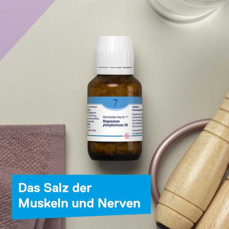 DHU Schüßler Salt No. 7 Magnesium phosphoricum D6 - The mineral salt for muscles and nerves - the original - environmentally friendly in a medicine jar, 200 tablets - NewNest Australia