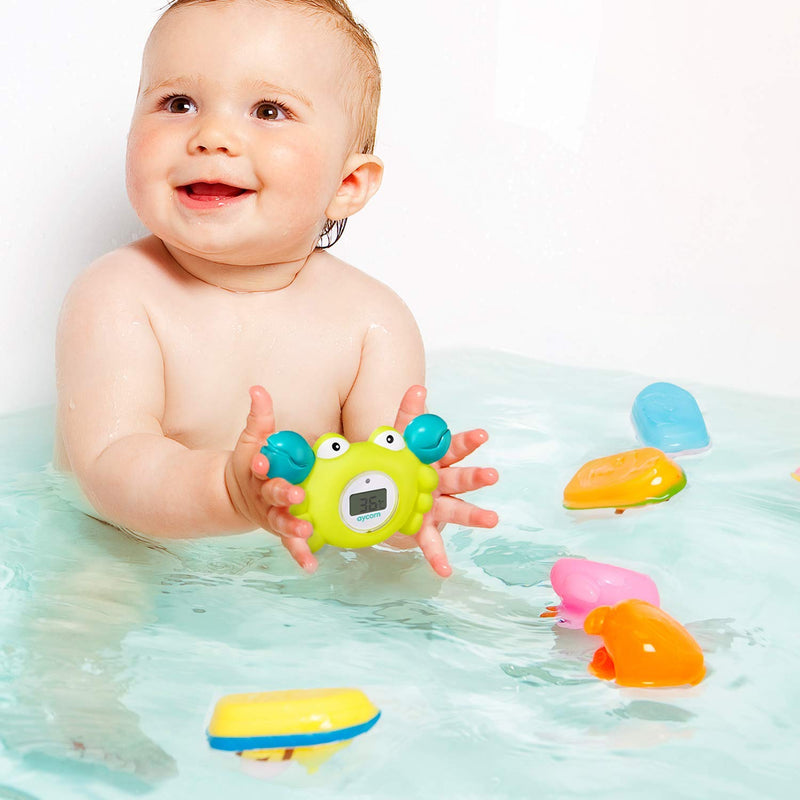 Aycorn Digital Baby Bath Thermometer Baby Safety - Fahrenheit Water Temperature Thermometer & Room Thermometer with LED Display and Temperature Warning - Infant Baby Bath Toys Floating Toy Thermometer - NewNest Australia