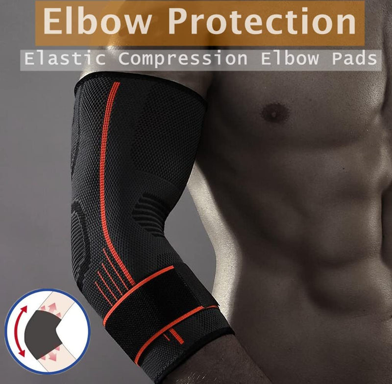 Solo Actfit Breathable Elbow Support With Velcro Fastening, Elbow Brace Adjustable, Compression Arm Supports For Tendonitis, Golf, Tennis, Weightlifting (Black X Single, L/Xl) - NewNest Australia