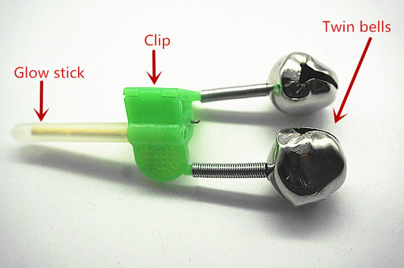 Toasis Fishing Bite Indicator Rod Alert Bell Alarm with Glow Sticks Pack of 20pcs - NewNest Australia