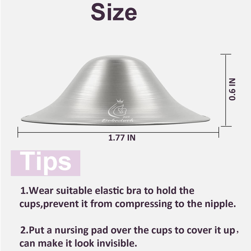 Nipple Shields for Nursing Newborn - Silver Nursing Cups Soothe and Protect Your Nursing Nipple, Newborn Essentials Nipple Pads, Nipple Covers Protector for Women Breastfeeding No Need Nipple Cream - NewNest Australia