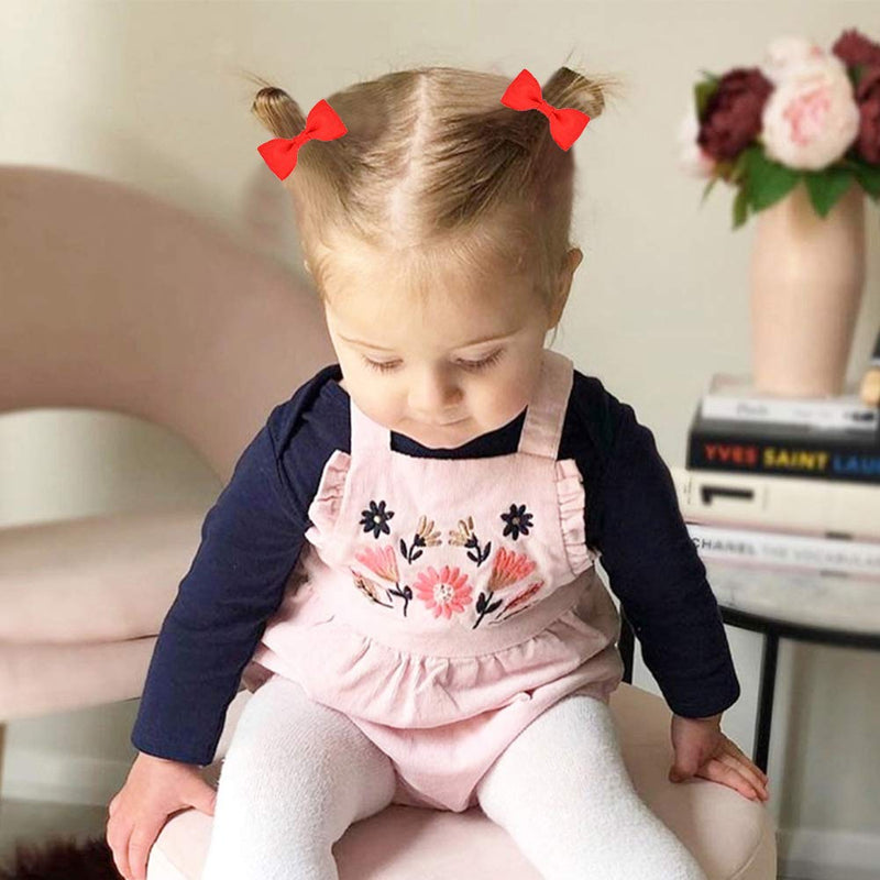 40PCS 2 Inches Baby Girls Hair Bows Ties Mini Boutique Elastic Hair Rubber Ribbon Hair Band Accessories for Kids Toddlers Infants (40 PCS) 40 PCS - NewNest Australia