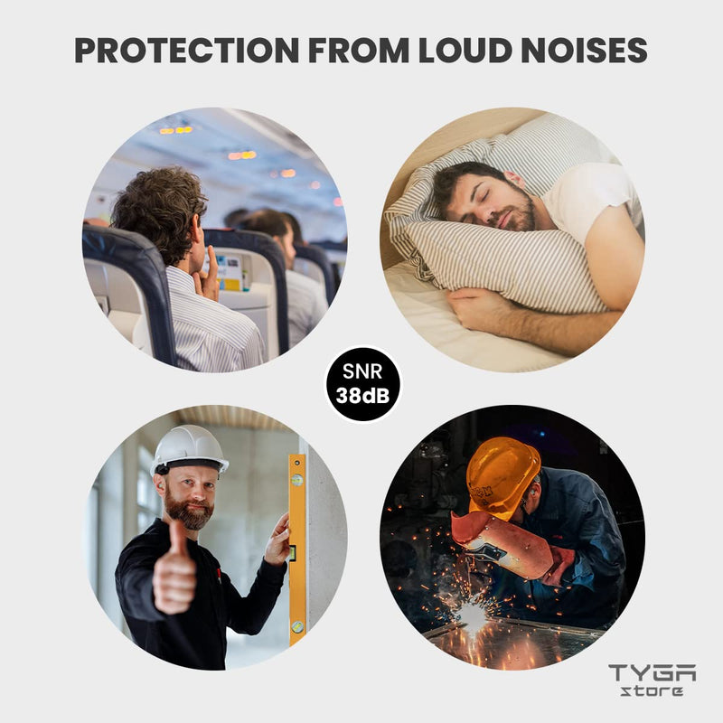 TYGA Soft Foam Earplugs, 60 Pairs, 38dB SNR, Highest Noise Cancelling for Sleeping, One Size for Snoring, Studying, Travel, Motorcycle, Loud Noise Etc - Mint Green - NewNest Australia