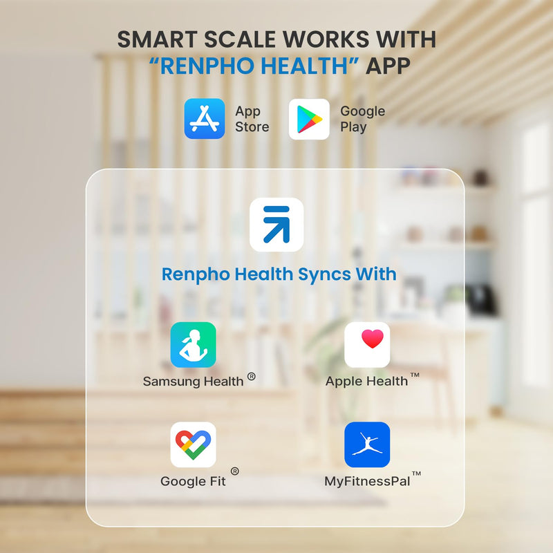 RENPHO Personal Scales Body Fat Scales with App 180 kg/400 lbs, Body Scales Digital Bluetooth Body Analysis Scales for Body Fat, BMI, Muscle Mass, Protein, BMR, Black 280mm/11" - NewNest Australia