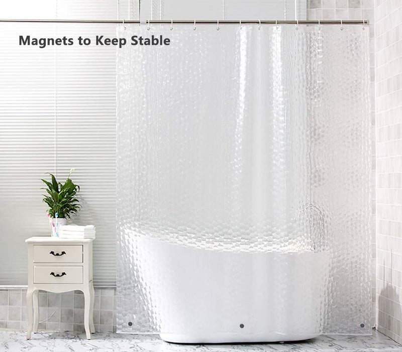 Ryhpez Shower Curtain Liner - Clear Shower Curtain Set with Hooks | 72"x72" - NewNest Australia