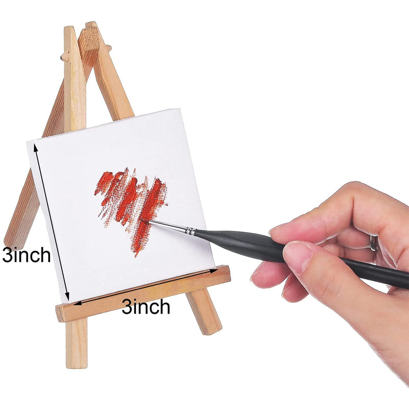 12 Pieces Assorted Size Mini Art Canvas Stretched for Craft Painting Drawing (3 Inches, 4 Inch, 5 Inch, 6 Inch) 3 Inches, 4 Inch, 5 Inch, 6 Inch - NewNest Australia
