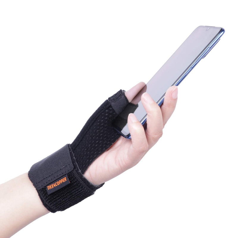 Thx4COPPER Reversible thumb splint and wrist bandages, suitable for relieving the thumb, thumb joint stabilized for arthritis, tendonitis- S/MS/M (pack of 1) black 1 - NewNest Australia