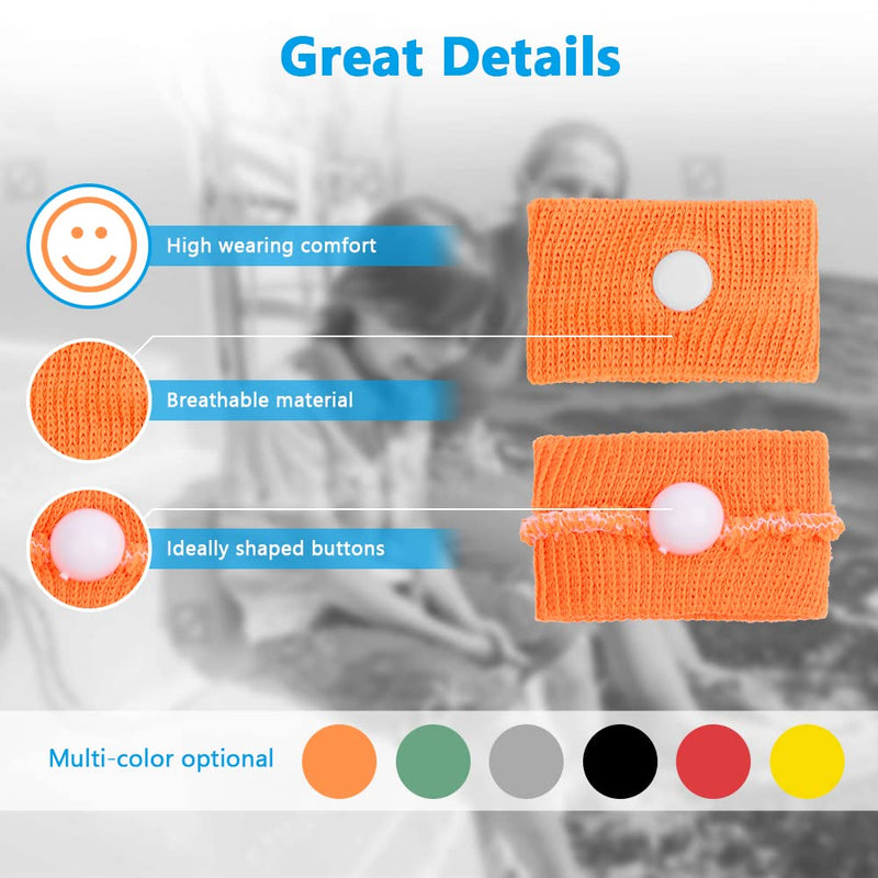 ACWOO Motion Sickness Wristbands, 6 Pairs Natural Sickness Bands for Kids & Adults, Anti-Nausea Wristbands for Car Sea Sickness, Relief Wristbans for Sea Flying Travel 6 Pair (Pack of 1) - NewNest Australia