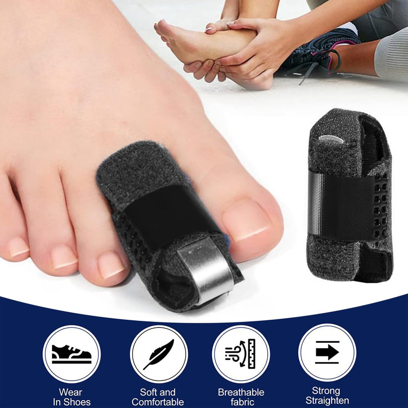 Toe Splint of Broken Toe Toe Straightener Toe Straightener for Aligning and Supporting Toes for Hammer Toes Bent Toes 2Pcs - NewNest Australia