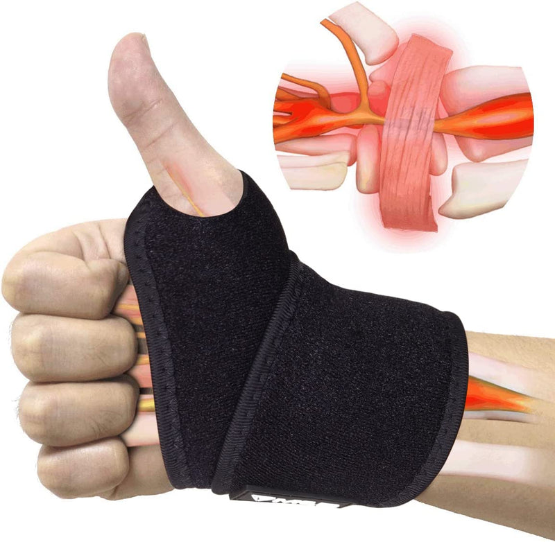 MCD Wrist Supports Pack of 2 Comfortable, Lightweight, Hand & Wrist Braces Adjustable Wrist Compression Support Fit for Both Left & Right Hand Wrist Support for Fitness, Gymnastics & Relief 2 Pack - NewNest Australia