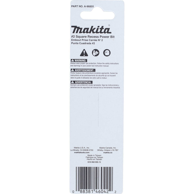 Makita A-96855 Impactx #2 Square Recess 3-1/2″ Power Bit 1-Pack PH2 - NewNest Australia