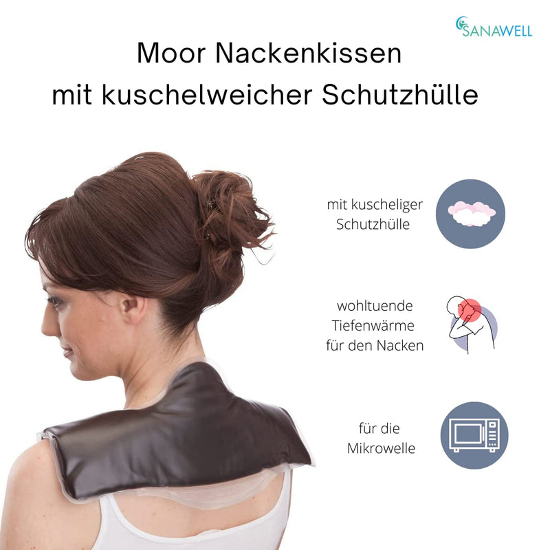 Moor neck pillow with natural moor | with cozy protective cover | Moor cushion for microwave with protective cover (washable) | Heating pad for shoulders and neck | Quality product from Germany - NewNest Australia