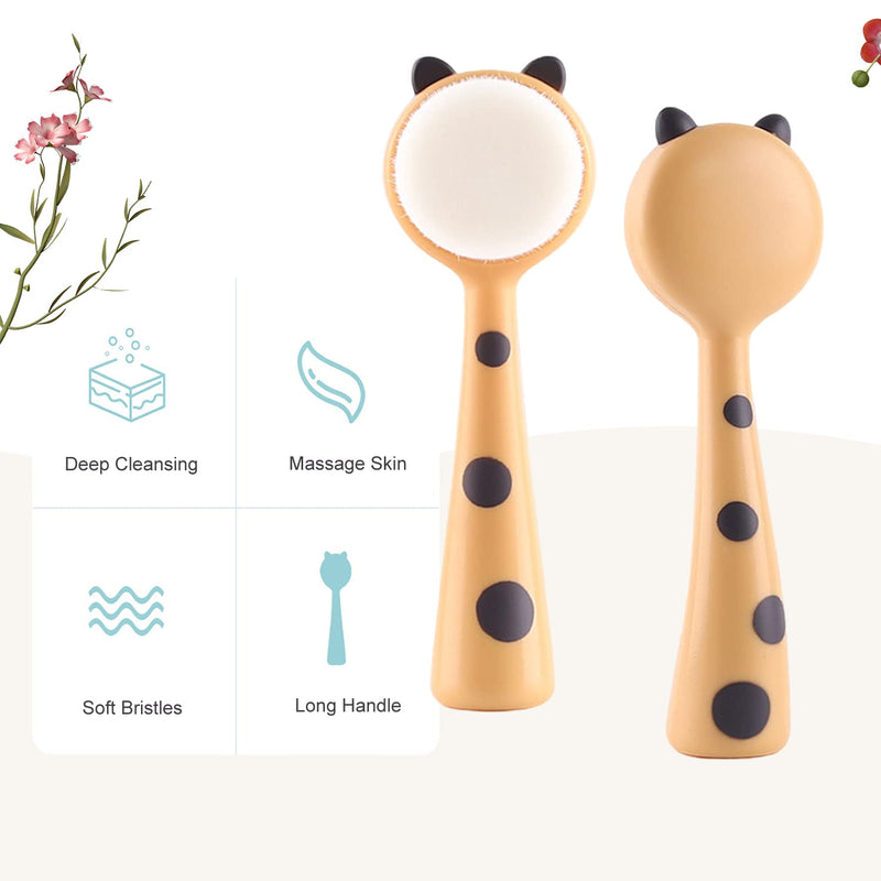 Face Brush Face Scrubber, Hysotok Facial Cleansing Brush with Soft Bristles for Face Cleansing Wash Scrub, Face Cleanser Brush for Facial Exfoliating Massaging Skin Care (Yellow) - NewNest Australia
