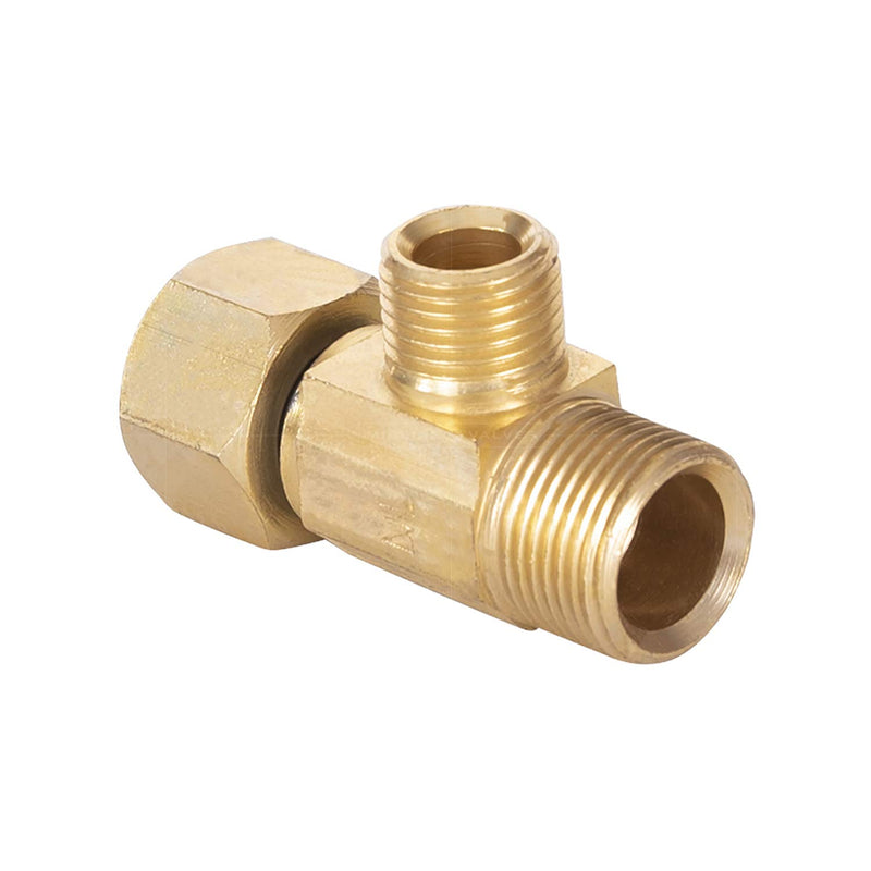 Midline Valve 73314-OM Add On Tee Fitting, Split Supply Line Outlet; Lead Free; 3/8 in. FIP COMP x MIP x 1/4 in. MIP; Brass 3/8 in. x 1/4 in. - NewNest Australia