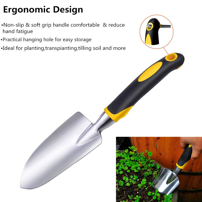 SXBBSMC Garden Tool Set - 3 Piece Aluminum Heavy Duty Gardening Hand Tools - Including Garden Trowel - Hand Shovel - Tilling Hand Rake - Gardening Gifts for Women Men and Kids. - NewNest Australia