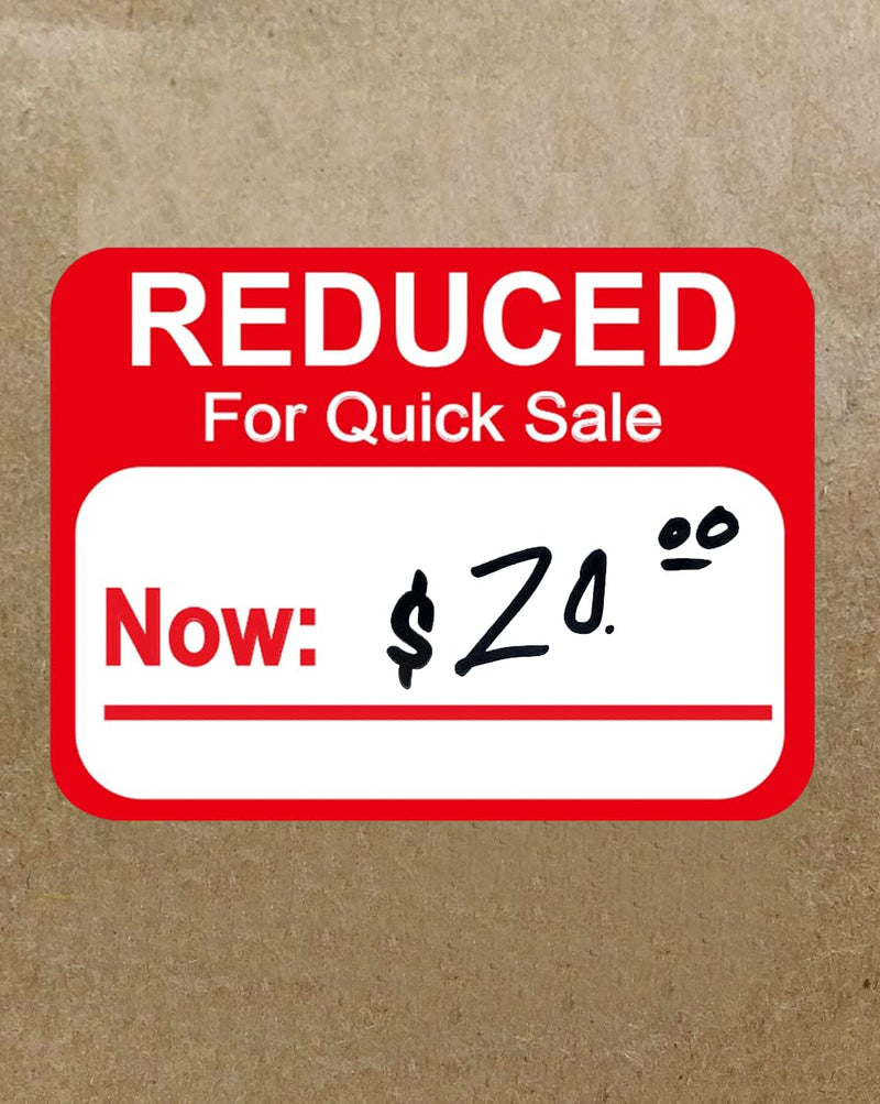 Reduced Stickers Price Pricing Retail Labels 1.8" X 2" Grocery Store Food Labels 500 pcs Red - NewNest Australia