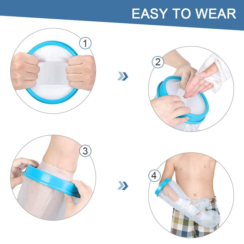 Kids Arm Cast Covers, Child Cast Protector for Shower, Waterproof Cast Cover Watertight Seal Keep Wound and Bandage Dry for Broken Arm, Wrist, Hand, Fingers, Left or Right Arm Arm Child - NewNest Australia