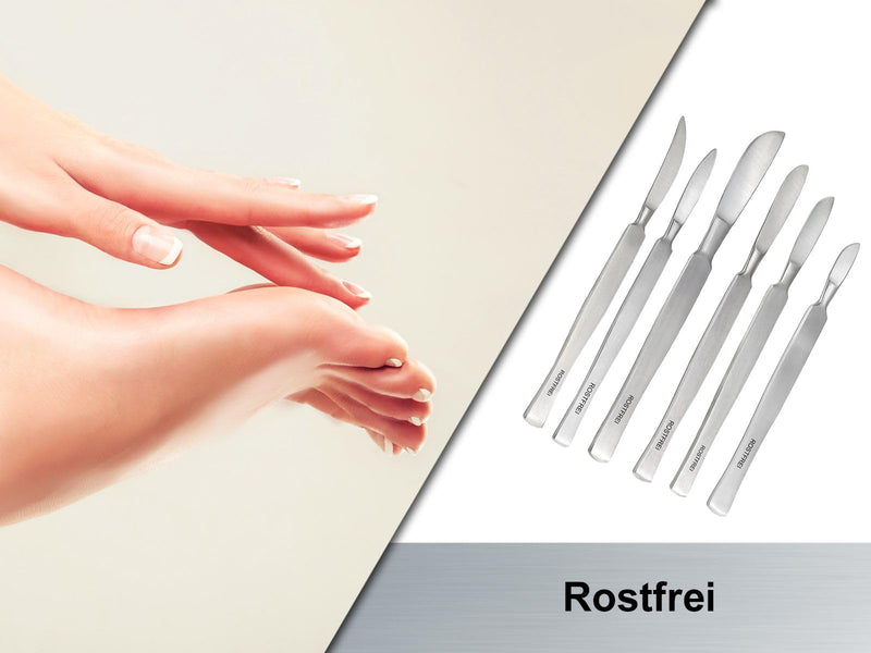 Callus Scraper Feet 6-Piece Set Dull Scalpels Professional Cream Scraper Spatula Stainless Steel Callus Remover Foot Care Scraper For Gentle Removal Of Callus For Pedicure Callus Removal - NewNest Australia