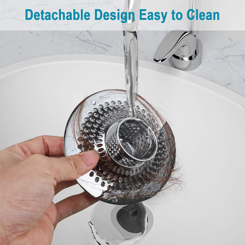 MFTEK Drain Hair Catcher Tub Drain Protector, Stainless Steel Bathtub Shower Drain Hair Stopper Strainer Trap for Shower Bathroom Sink to Catch Hair - NewNest Australia