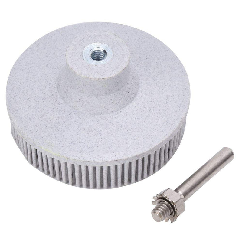 3Inch Bristle Disc Emery Rubber Abrasive Brush Deburring Polishing Grinding Wheel(White 120#) - NewNest Australia