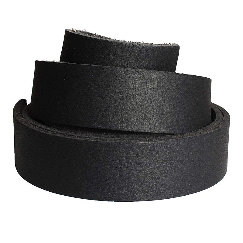 LolliBeads (TM) Genuine Leather Strap Leather Strip 1 Inch Wide and 72 Inches Long, Black 1inches_2yards - NewNest Australia