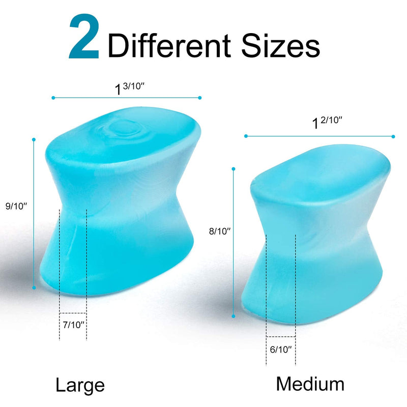 Kimihome 10 Pack Toe Separator(1/2” Thick), Large and Medium Toe Spacers for Bunion, Toe Drift, Overlapping Toes, Toe Cushions Provide Bunion Relief and Prevent Toe Rubbing - Blue - NewNest Australia