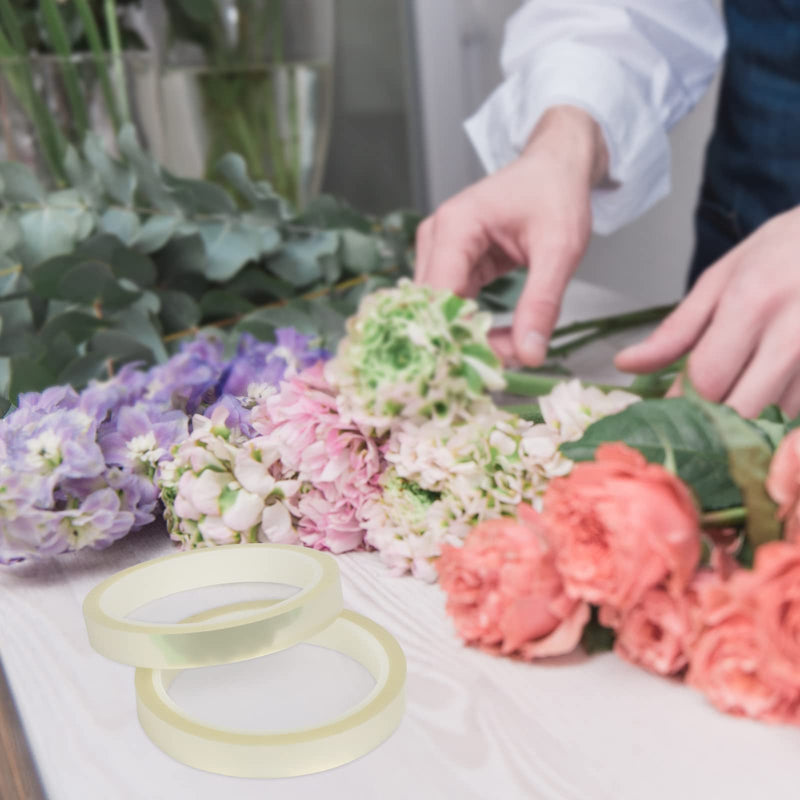 ARIFLOR 2Packs Clear Floral Tape - 1/2" Wide Floral Vase Tape, Clear Waterproof Floral Tape for Fresh Flower Bouquets and Flower Arrangements Crafts (0.5inch*2Packs) 0.5inch*2Pack - NewNest Australia