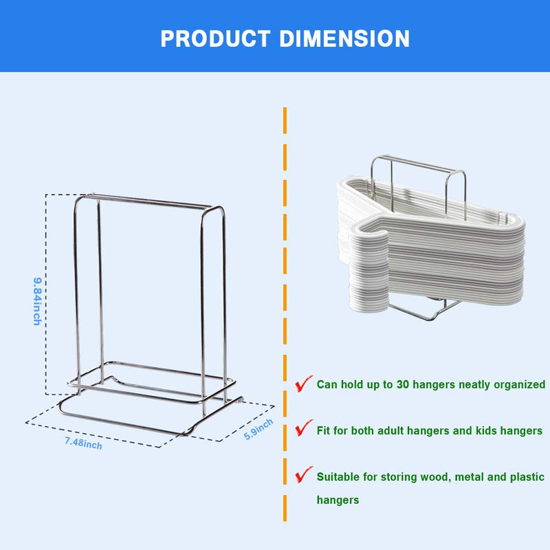 NewNest Australia - SAIYIDANZI Clothes Hanger Organizer Rack Sturdy Stainless Steel Clothes Caddy Storage Holder Stacker for Closet & Room Tidier Laundry Rooms Drying Rack 