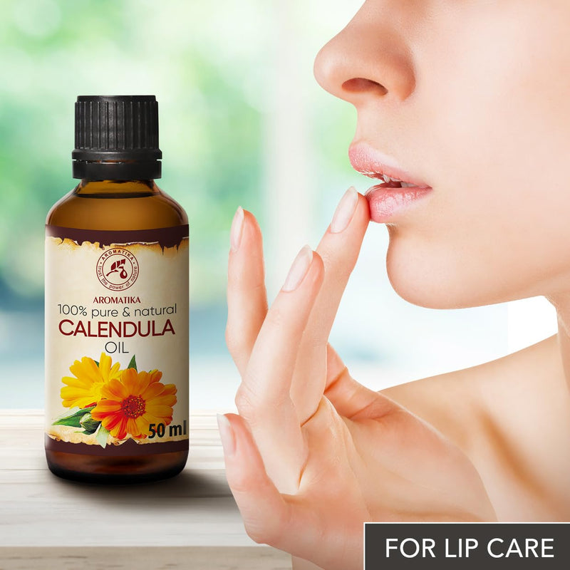 Marigold Oil 50Ml - Calendula Oil - 100% Pure - Calendula Oil - Base Oil - Calendula Officinalis - Marigold Oil For Face - Nails - Hands - For Beauty - Massage - Cosmetics - Body Care - NewNest Australia