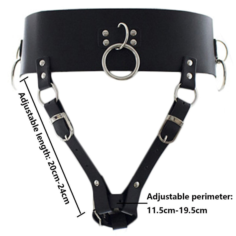 Vibrator Leather Constrained Forced Strap - Electric Leather Waistband Harness Fixed Tie Belt Harness Vibrator Holder(Wand Or Vibrator Not Included) - NewNest Australia