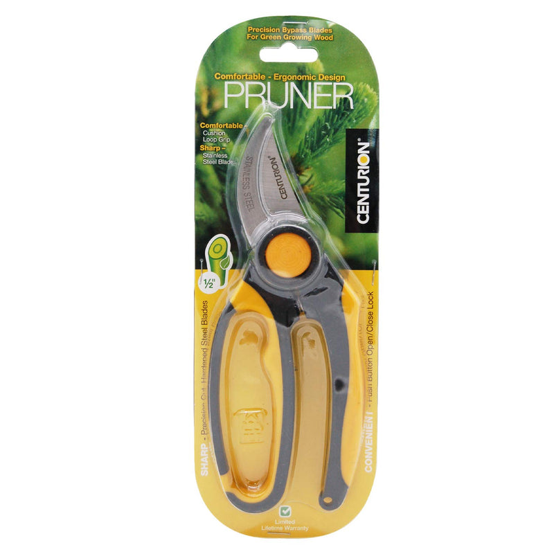 Centurion 194 Stainless Steel Loop Protected Garden Bypass Pruner with Push Lock, for Branch, Stem and Tree Trimmer Hand Tool - NewNest Australia