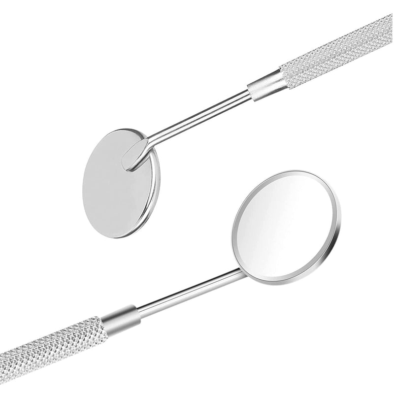 YSCARE Dental Mouth Mirror Oral Dental Mirror Inspection Mirror Curve Angle Dentist Oral Care Mouth Control Extension Tool Also suitable for eyelash extensions. (Silver) Silver - NewNest Australia