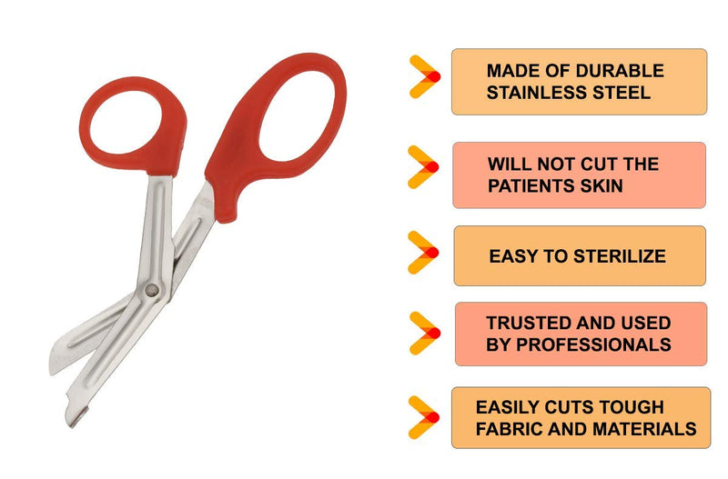 NEW! 6 pcs EMT Trauma Shear Heavy Duty Assorted Rainbow, Ideal for EMS, Nurse, Medic, Police and Firefighter, Strong Enough to Cut A Penny in Half - NewNest Australia