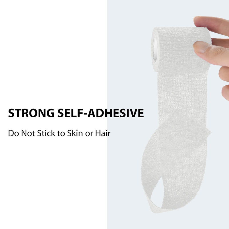FriCARE Nonwoven Self-Adhesive Bandage, Self-Adherent Cohesive First Aid Medical Wrap, Elastic Athletic/Vet Tape for Wrist 2 Inches Wide 2 Inch x 5 Yards White - NewNest Australia