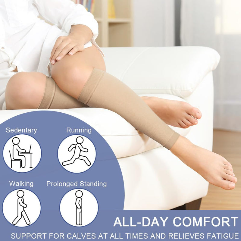 Beister Calf Medical Compression Stockings For Men And Women Varicose Veins Medical Thrombosis Stockings Protection With 20-30 Mmhg Class 2 Gradient Compression - NewNest Australia