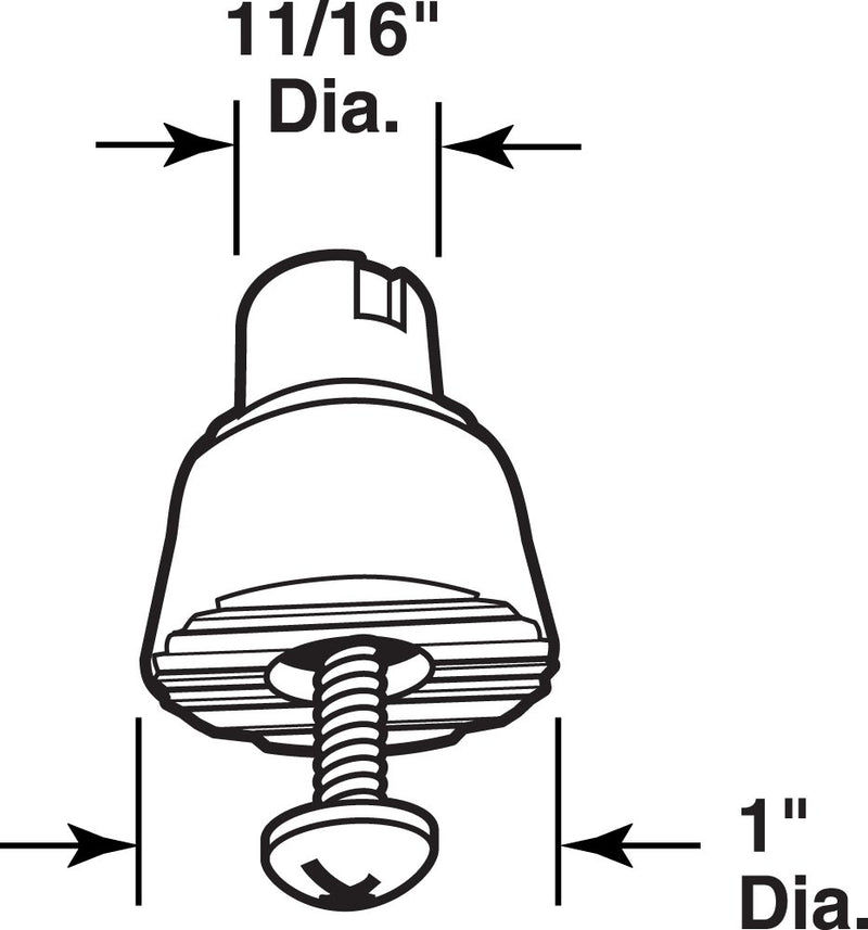 Prime-Line U 9163 Door Stop Rubber Tip with Screw, Black,(Pack of 2) - NewNest Australia
