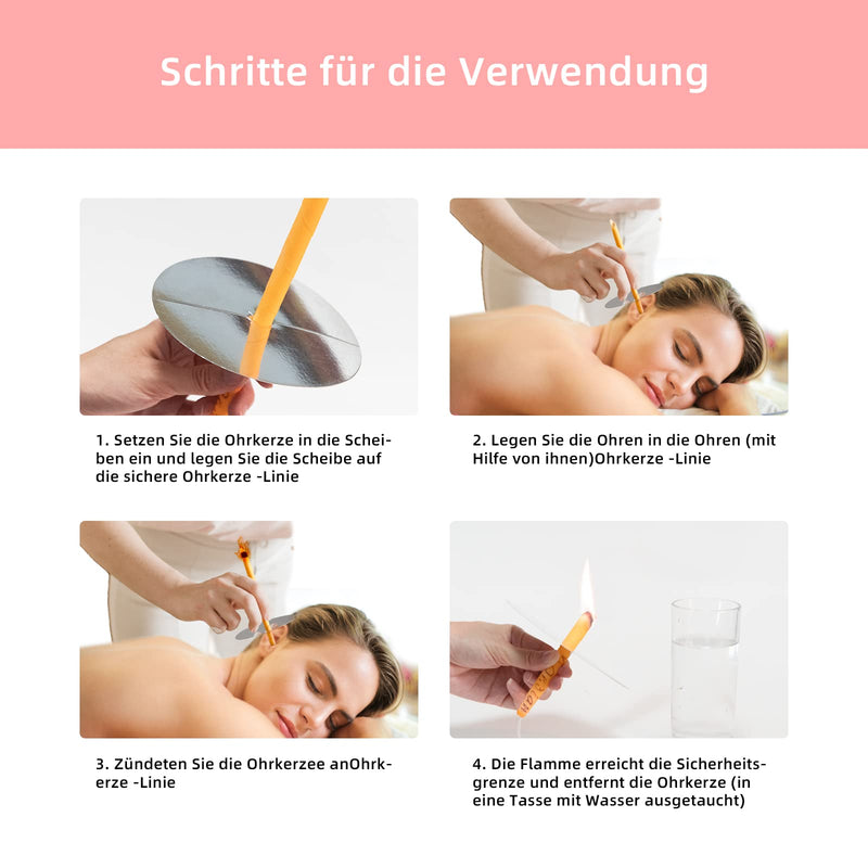 Pack Of 20 Natural Beeswax Ear Candles, Ear Cleaner, Ear Wax Removal, Hollow Taper Candles With 10 Protective Discs And Cotton Swabs, 8 Different Aromatic Odours - NewNest Australia