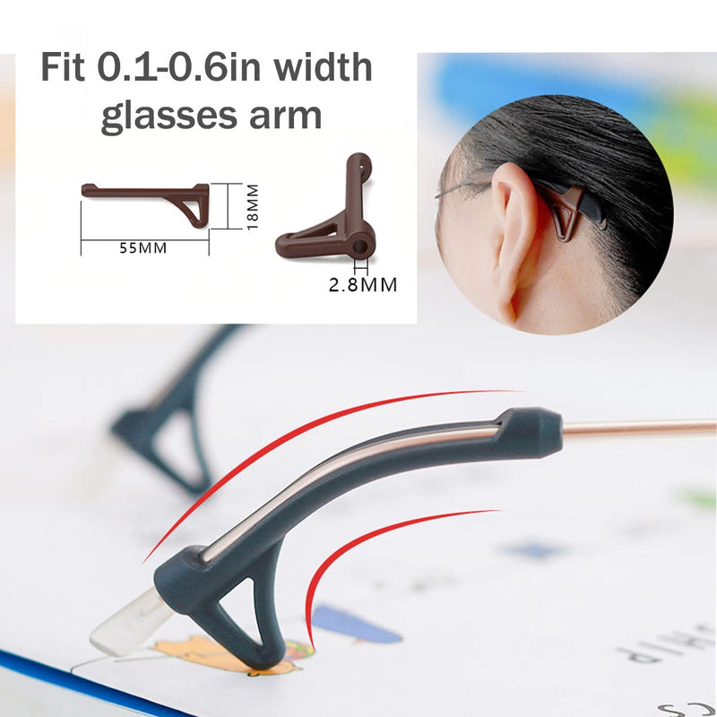 OPUGIT 6 pairs of anti-slip glasses temples, silicone anti-slip covers for glasses temples, comfort anti-slip glasses temples for sports glasses, sunglasses, reading glasses, black/white - NewNest Australia