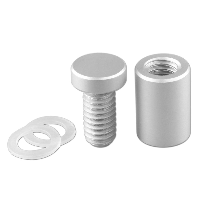 Aluminum Sign Standoff,1/2" x 3/4",Silver Aluminum,Acrylic Standoff Mounting Hardware, for Glass Panel, Acrylic Panel,Pack of 4 Silver 1/2" x 3/4" - NewNest Australia