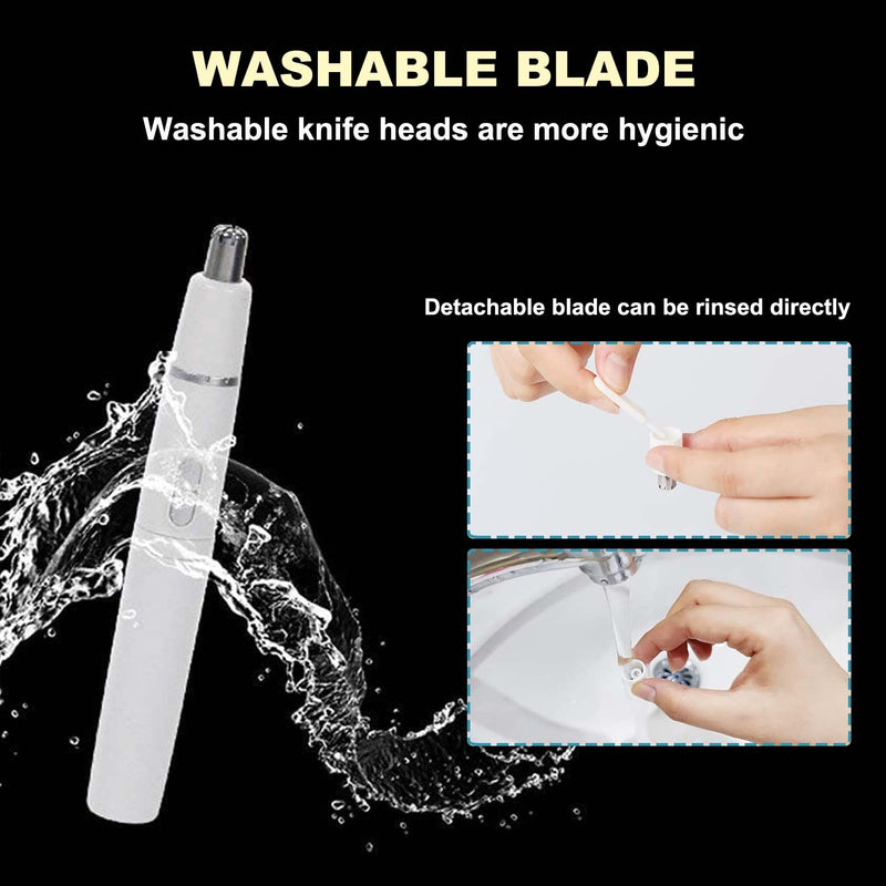 Nose Hair Trimmer for Men and Women, 2-in-1 Electric Nose and Ear Eyebrow Trimmer Shaving Nasal Hair Eyebrow Razor for Face Lips Nose Facial Hair Remove Nose Hair Cutter - NewNest Australia
