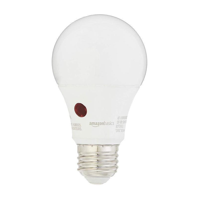 Amazon Basics 60W Equivalent, Daylight, Dusk to Dawn Sensor, Non-Dimmable, A19 LED Light Bulb | 2-Pack 2 Pack 60 Watt - NewNest Australia