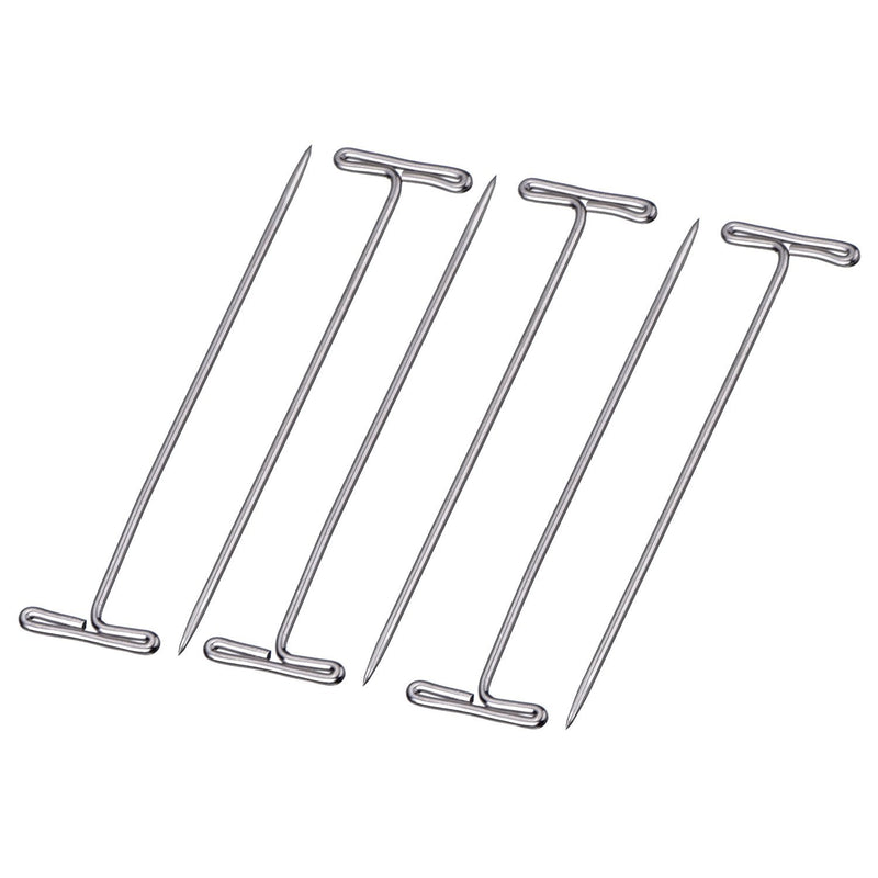 Mudder 100 Pack Wig T-Pins 2 Inch with Plastic Box, Silver - NewNest Australia