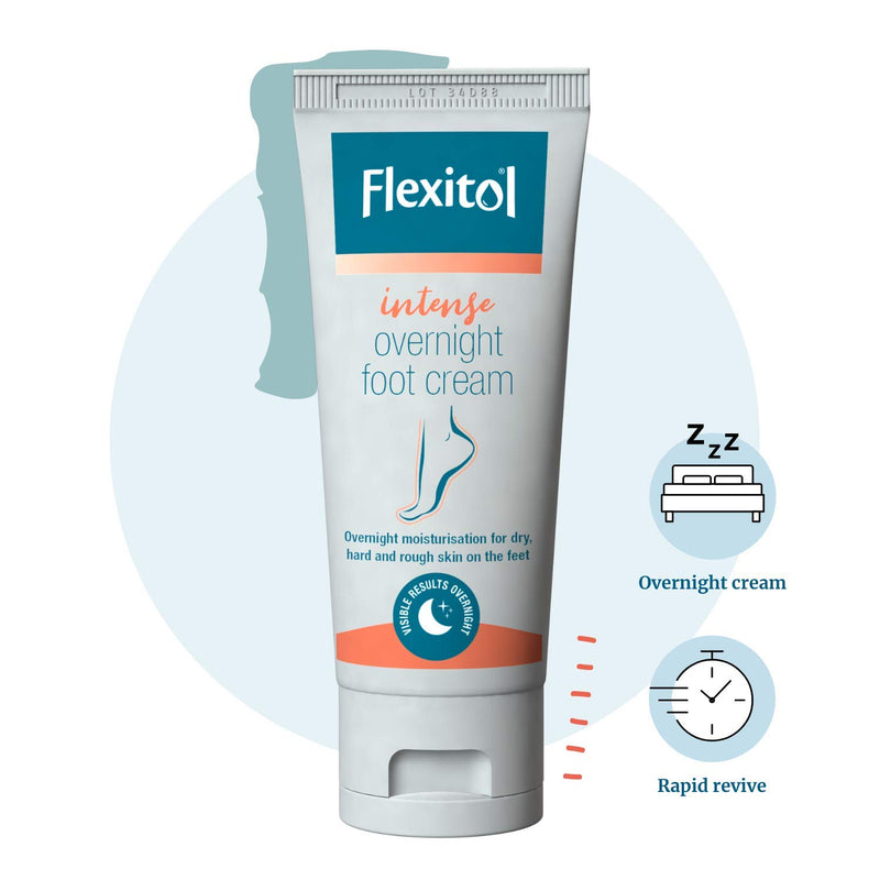 Flexitol Intense Overnight Foot Cream, Moisturising Cream for Dry, Hard and Rough Skin on the Feet 50g - NewNest Australia